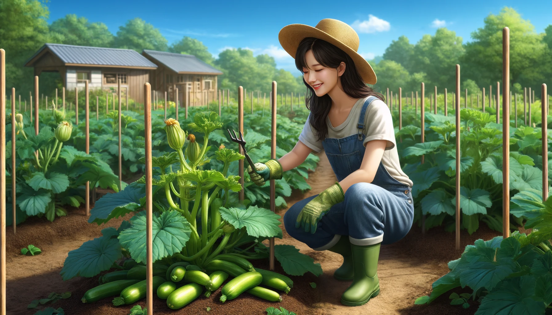 애호박 주키니 차이 호박 씨 심기