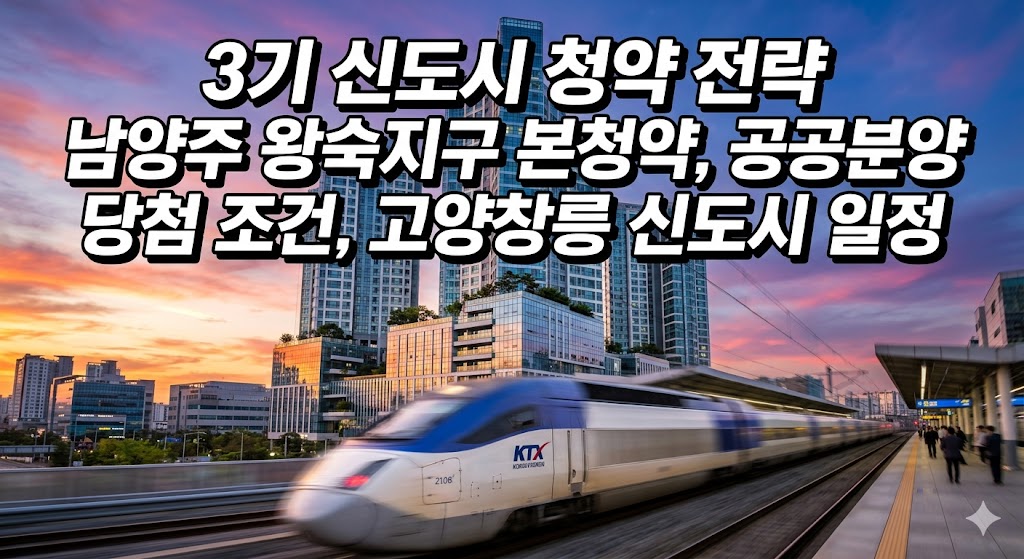 3기 신도시 청약 전략 남양주 왕숙지구