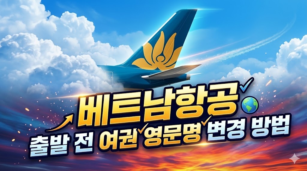 베트남항공 여권 영문명 변경