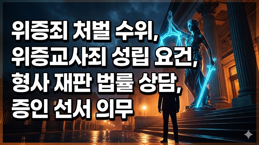 위증죄 처벌 수위 위증교사죄