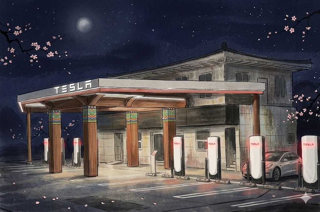 테슬라 경주 광광휴게소 수퍼차저 슈퍼차저1