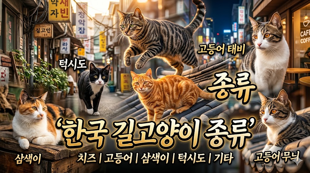 한국 길고양이 종류
